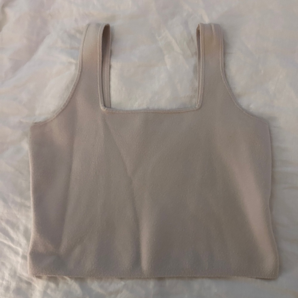 Abercrombie & Fitch Soft A&F Collection cropped square-neck tank top